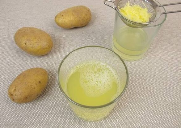 Potato juice on an empty stomach for high acidity of the stomach